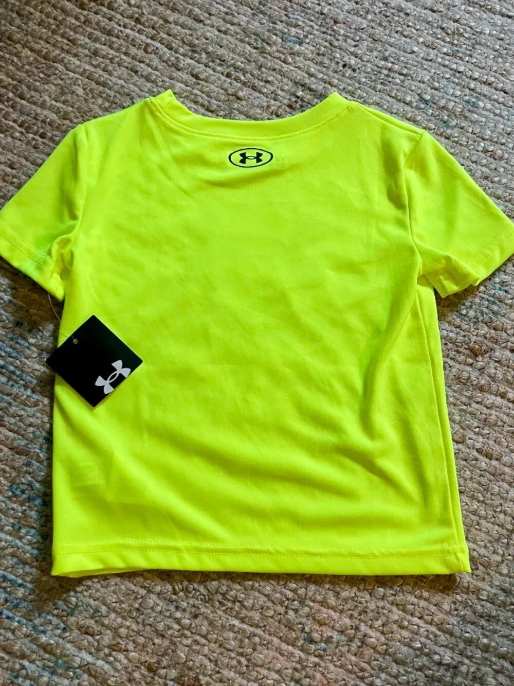 Under Armour Toddler Boys UA Tech Big Logo Graphic Tee Hi-Vis Yellow 2T NWT
